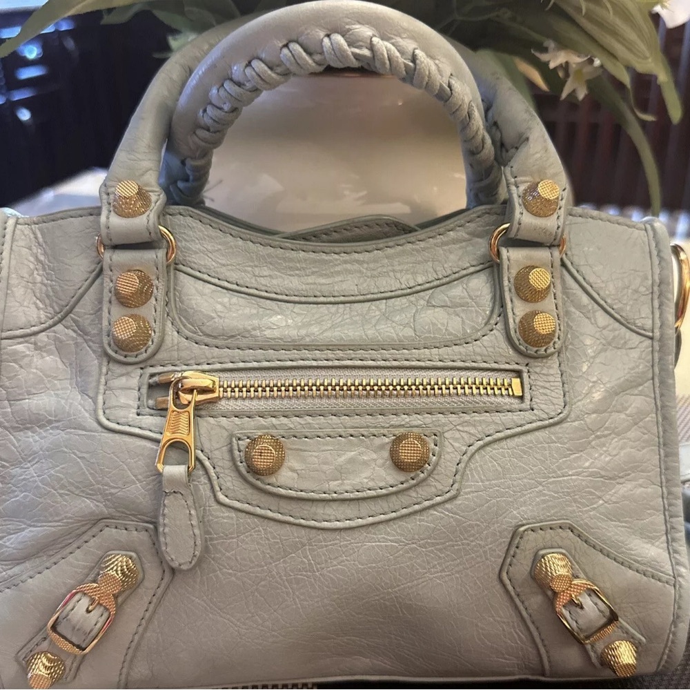 Pre owned Balenciaga Womens Small Leather Motocross Crossbody Hip Bag Handbag.